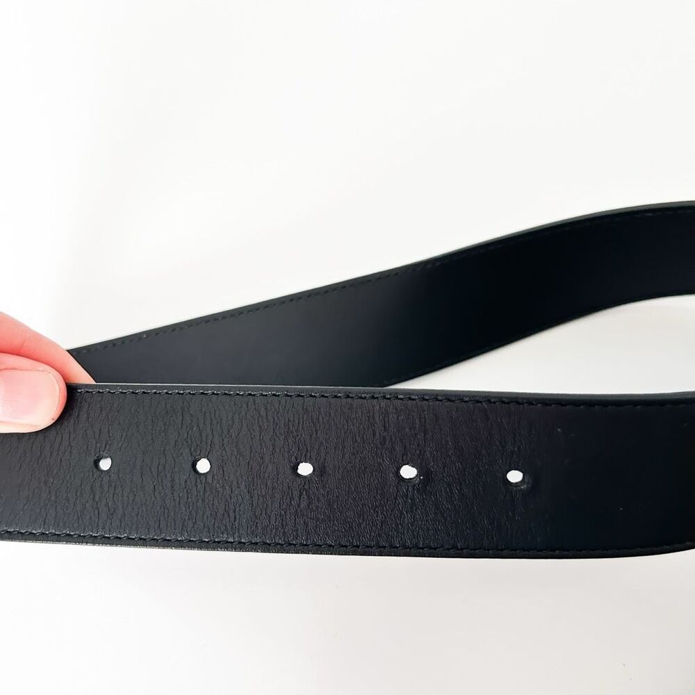 Gucci GG Marmont Wide Belt Size 70 Black Leather Authentic - Picture 3 of 6